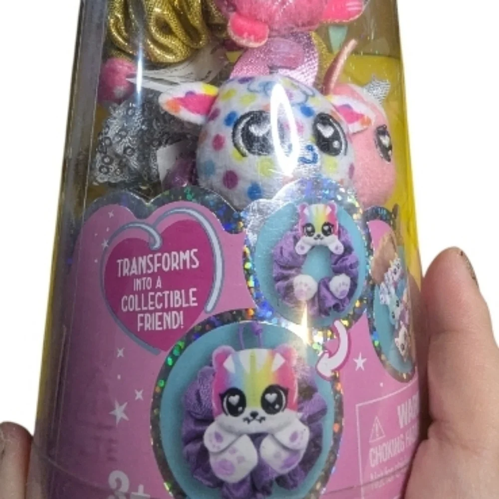 Scrunchmiez Hair Scrunchies 7 Pack Hair Ties Purple Plush Friend